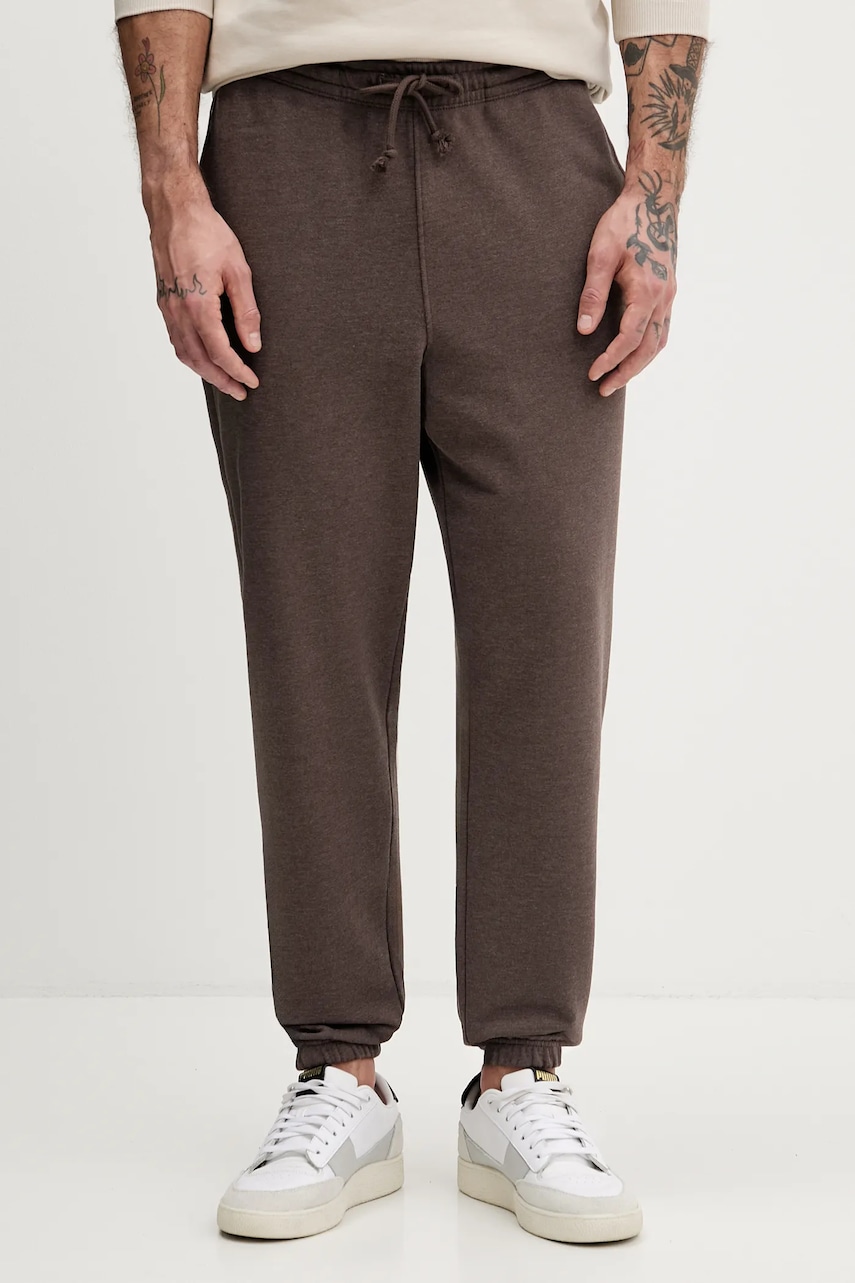 Tommy Jeans pantaloni de trening culoarea maro, melanj, DM0DM22358