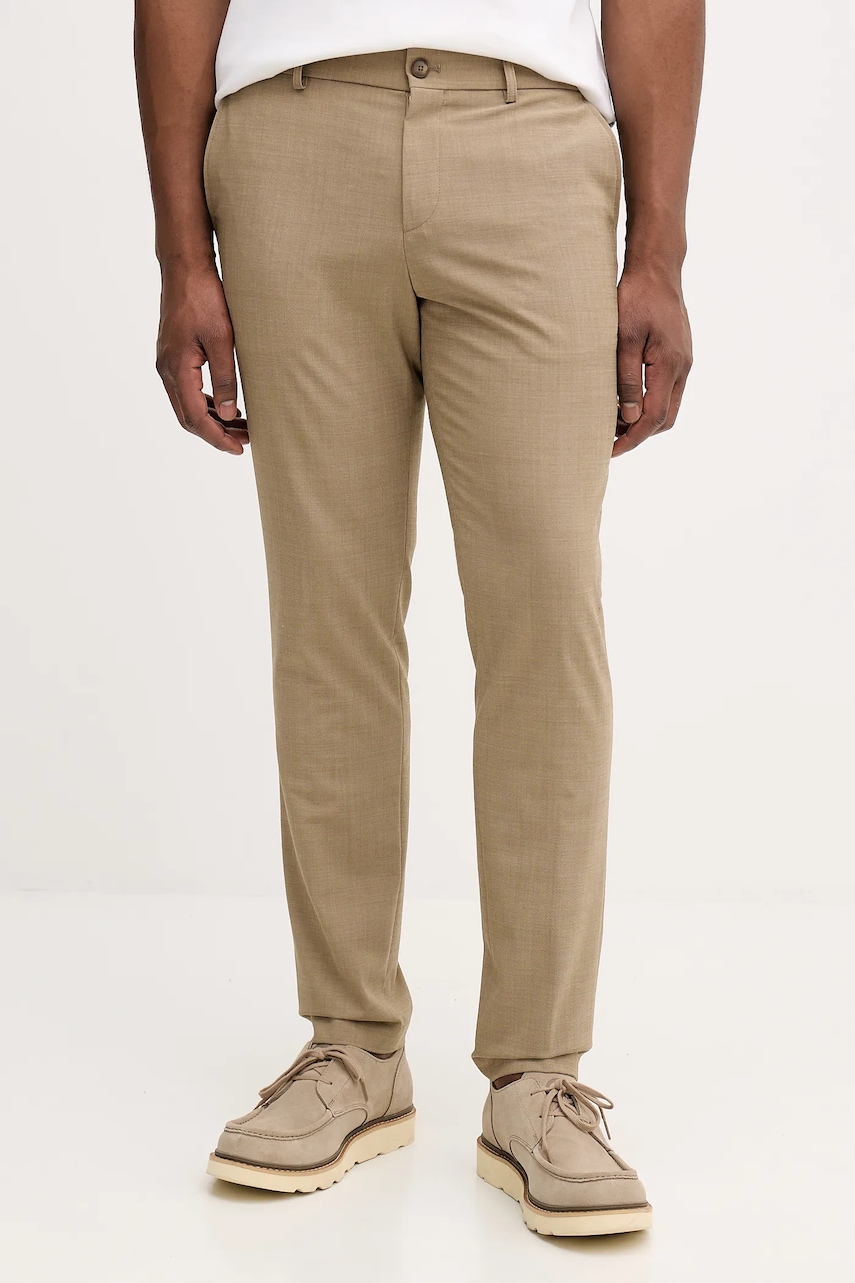 BOSS pantaloni din amestec de lână P-Genius-CW-WG-261