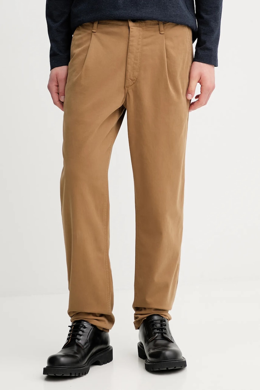 Rag & Bone pantaloni bărbați, culoarea maro, drepți RX1925H7WCH