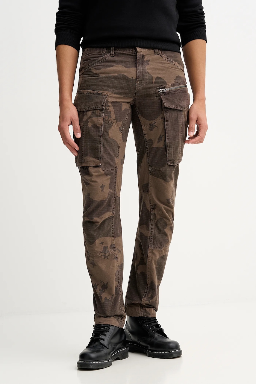 G-Star pantaloni de bumbac Rovic Zip 3D Regular Tapered
