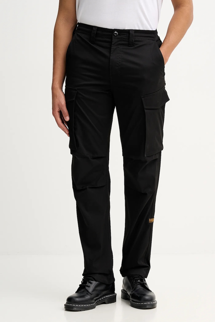 G-Star pantaloni culoarea negru, drept, D24309-E062