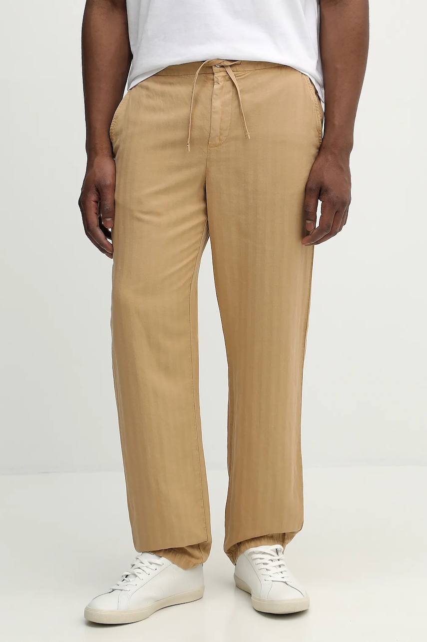 Frescobol Carioca pantaloni din amestec de in