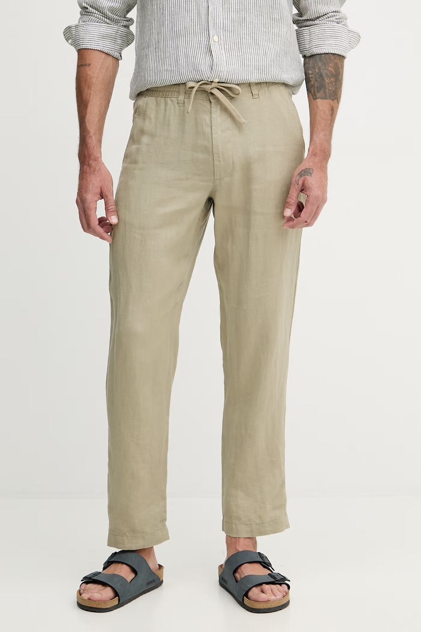 United Colors of Benetton pantaloni pentru bărbați, din in