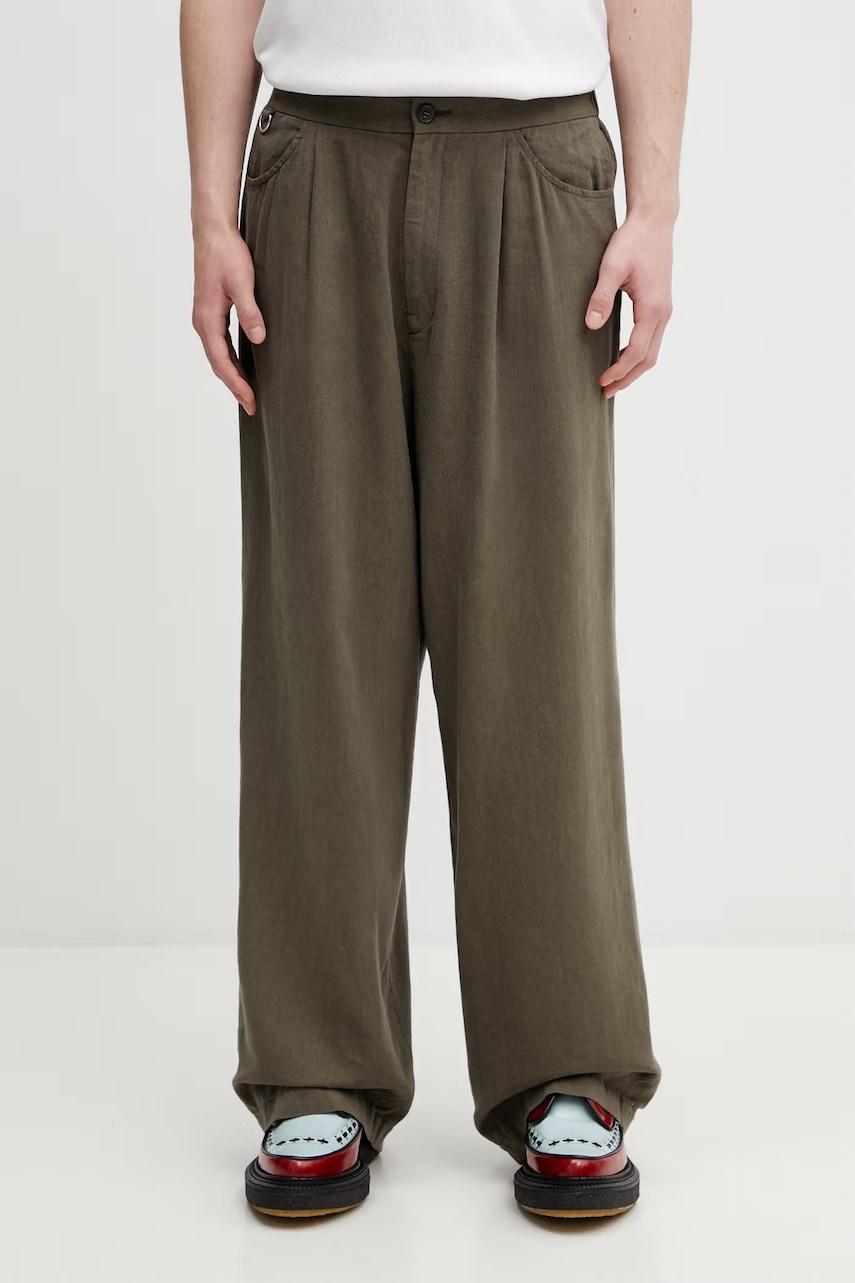 Undercover PANTS spodnie z dodatkiem lnu męskie