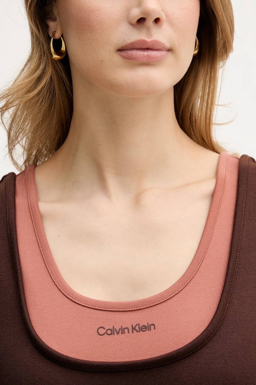 Сукня Calvin Klein Jeans колір коричневий midi пряма LV047E220G