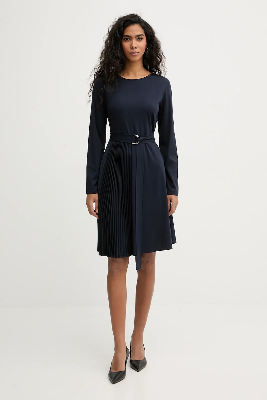Weekend Max Mara rochie TALAMO culoarea bleumarin, mini, evazati, 2615621011600
