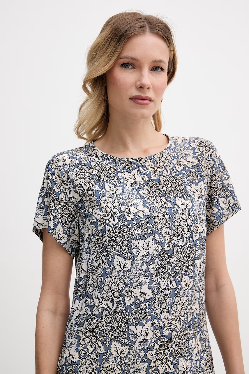 Hodvábne šaty Weekend Max Mara CRESPO
