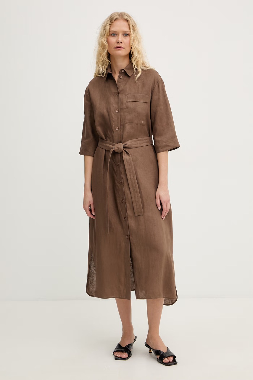 MM by Max Mara літня сукня лляна TABELLA