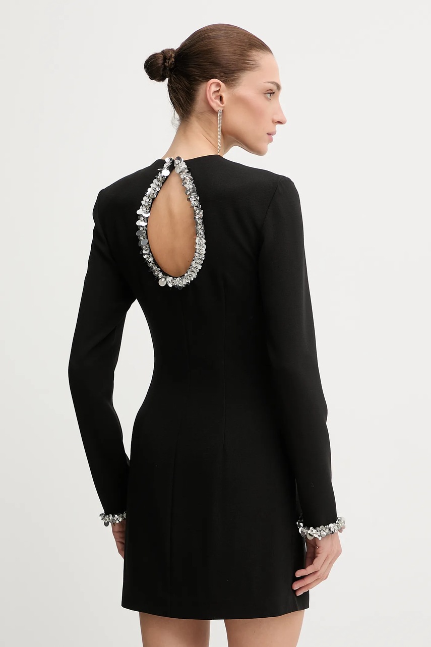 Сукня Rotate колір чорний mini розкльошена 115165100