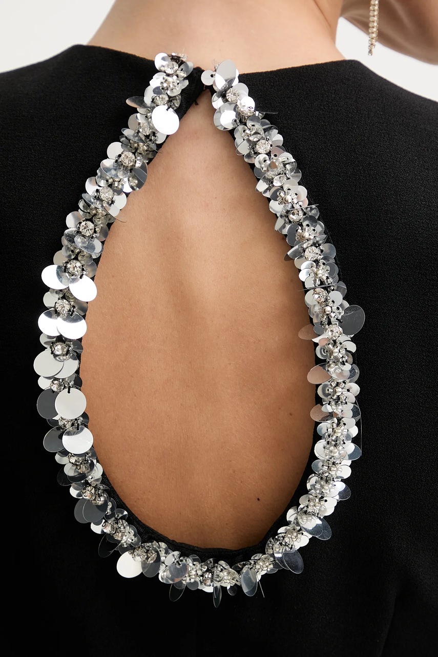 Сукня Rotate колір чорний mini розкльошена 115165100