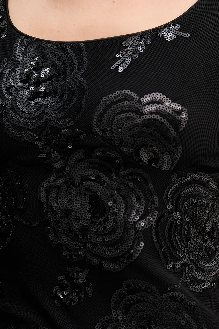 Сукня Rotate колір чорний maxi облягаюча 115217100