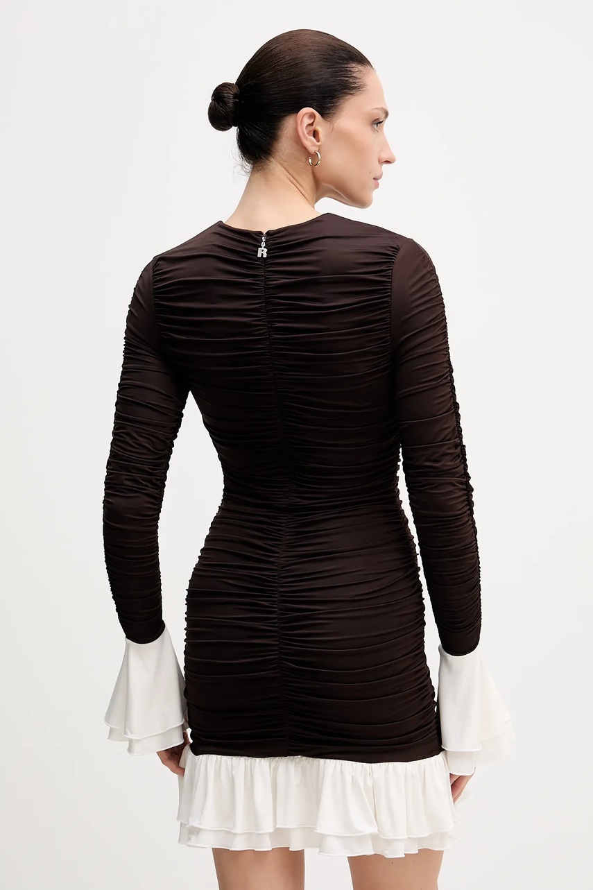 Сукня Rotate колір коричневий mini облягаюча 1149643065