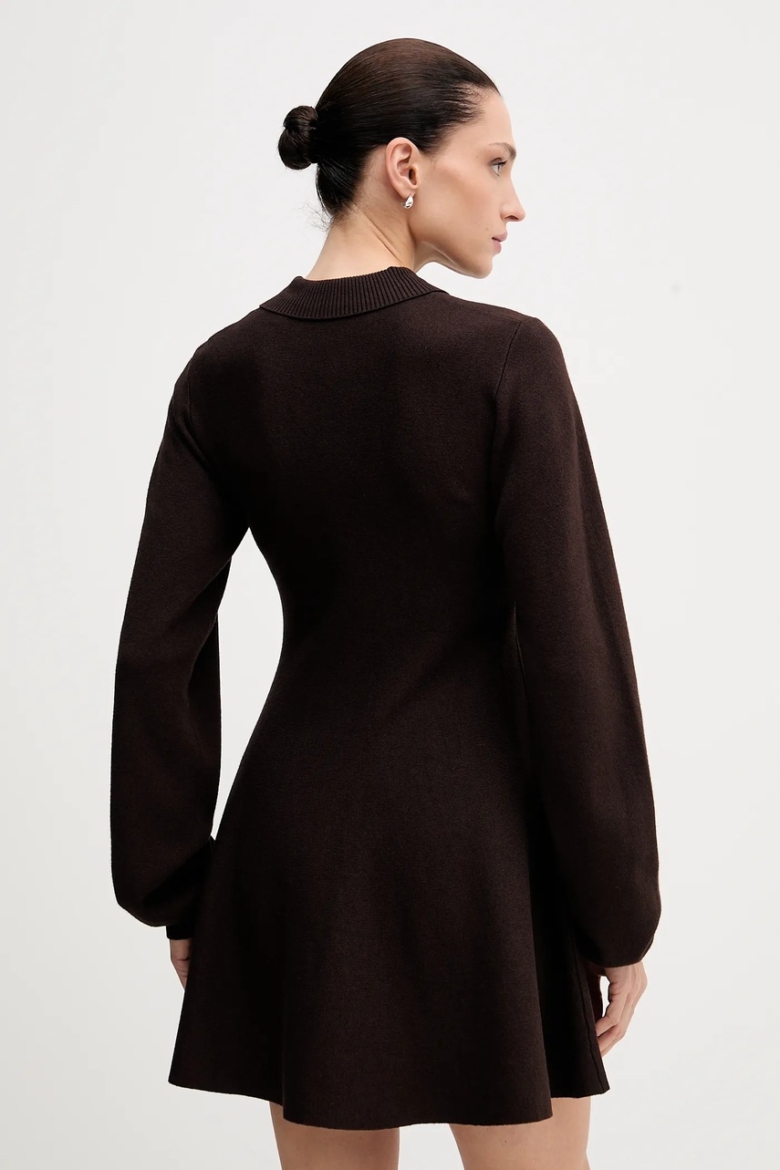 Сукня Rotate колір коричневий mini розкльошена 1154881667