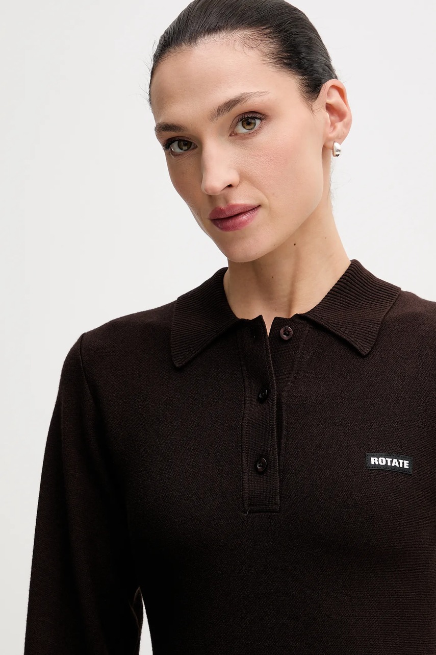 Сукня Rotate колір коричневий mini розкльошена 1154881667