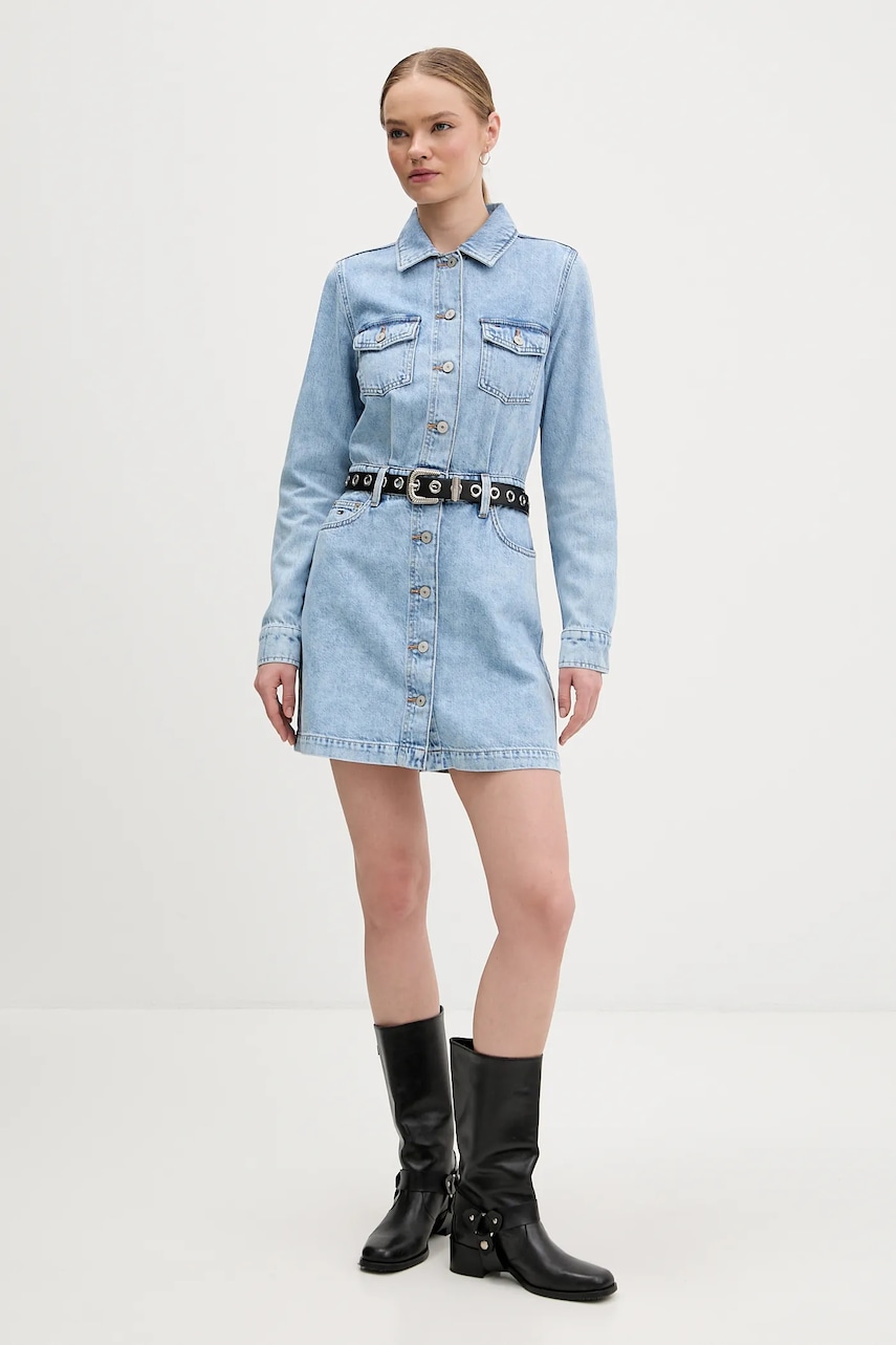 Rifľové šaty Tommy Jeans