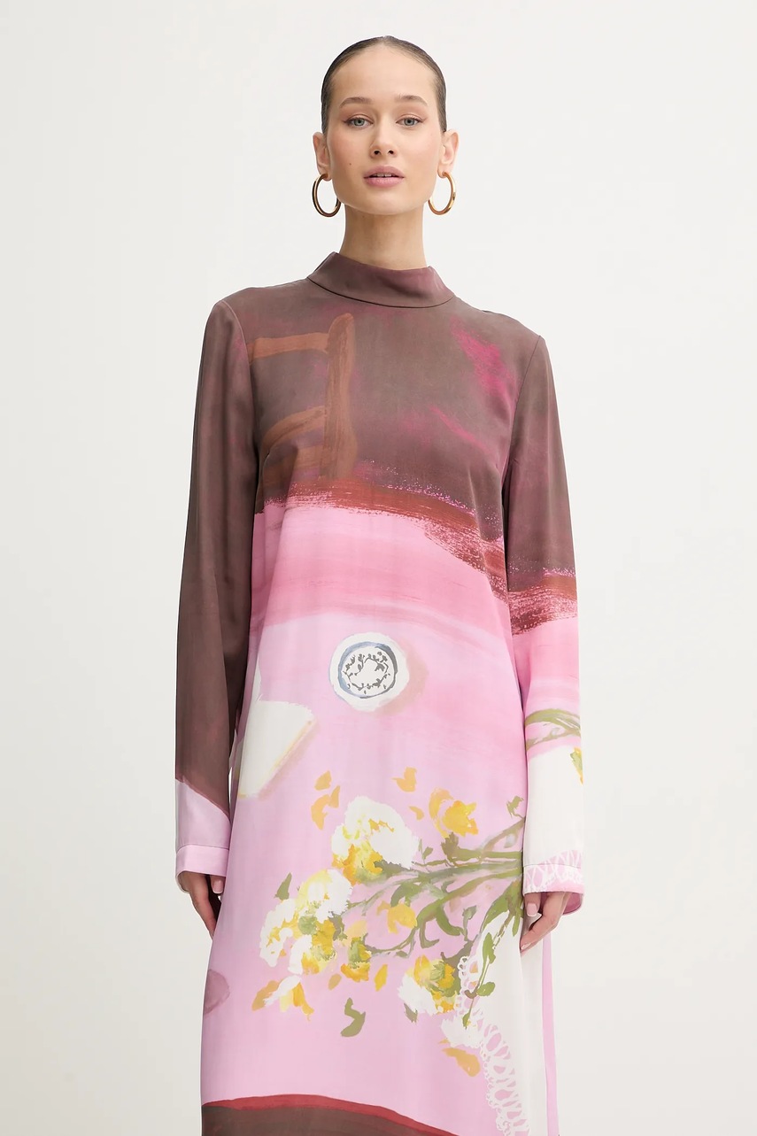 Сукня Stine Goya колір рожевий midi пряма SG-PS26-D017-2263P