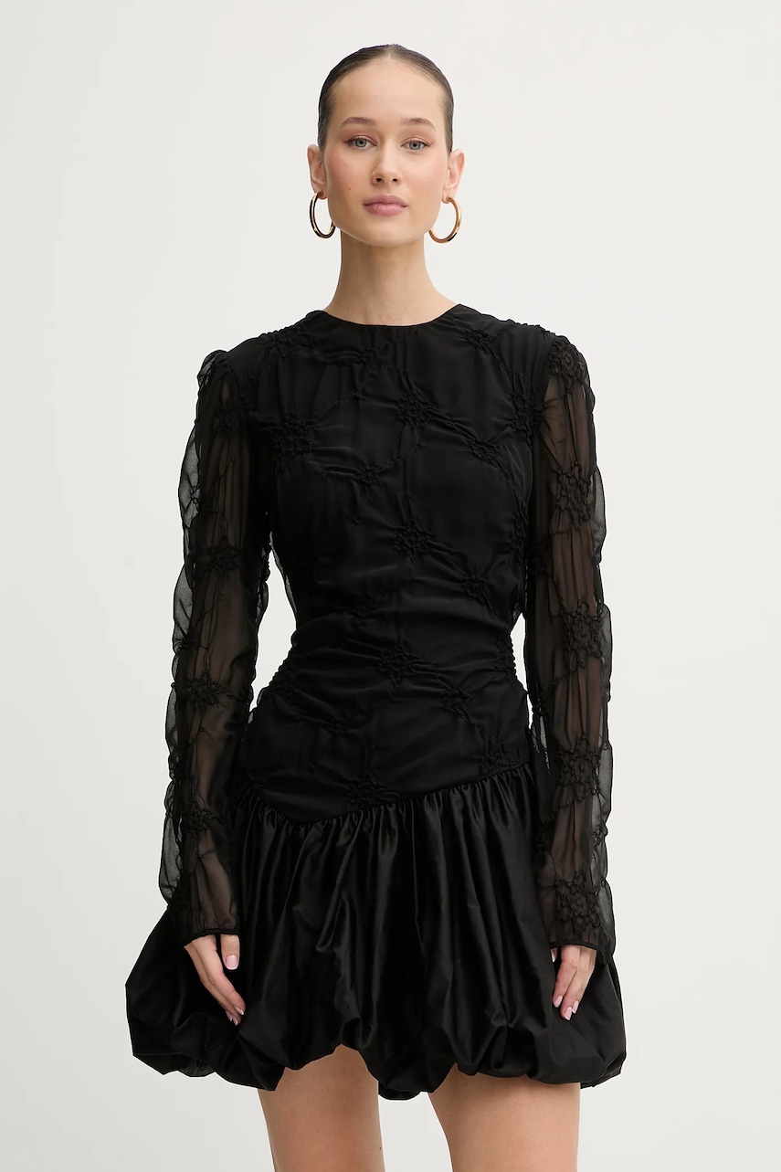 Stine Goya rochie culoarea negru, mini, evazați, SG-PS26-D188-2449