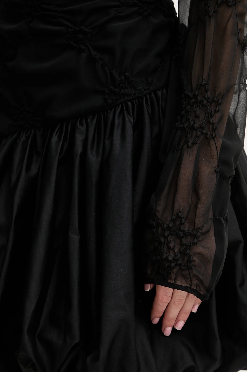 Сукня Stine Goya колір чорний mini розкльошена SG-PS26-D188-2449