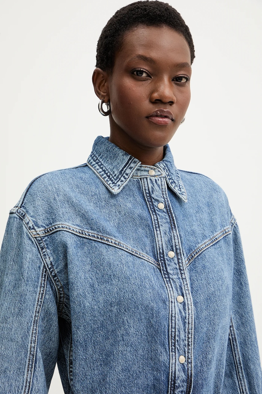 Rifľové šaty BOSS Orange C SHIRTDRESS