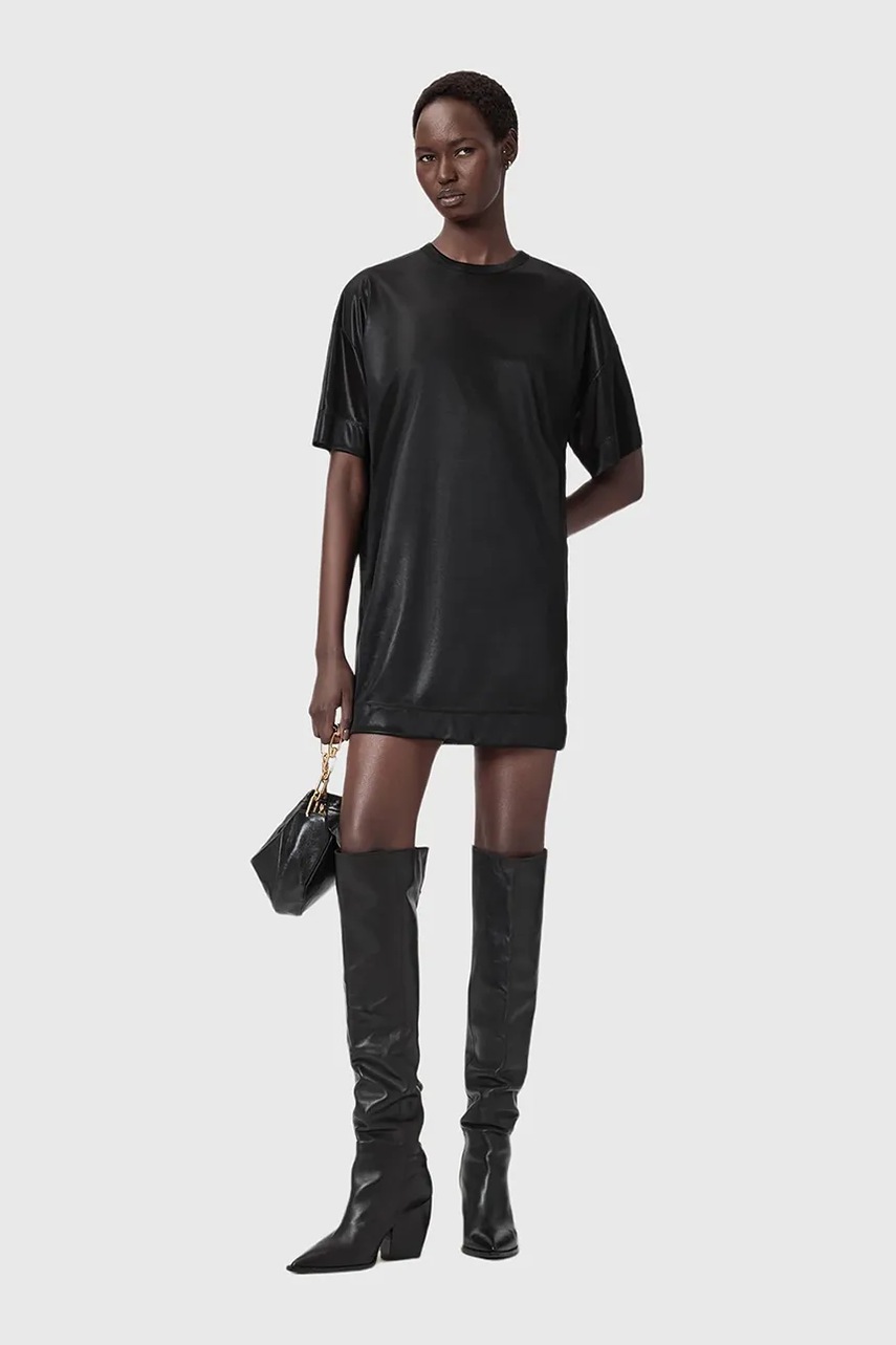 Сукня AllSaints колір чорний mini oversize W141DD