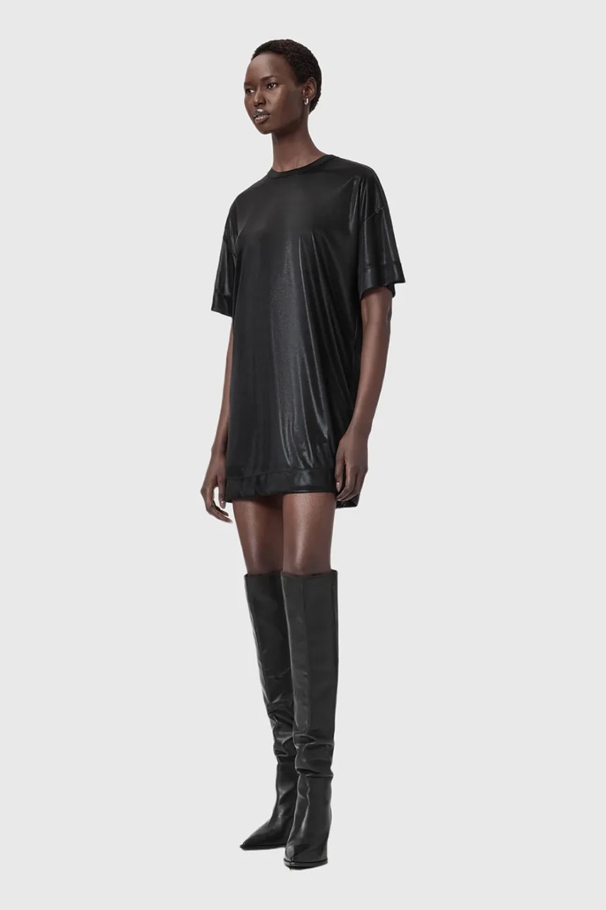 Сукня AllSaints колір чорний mini oversize W141DD