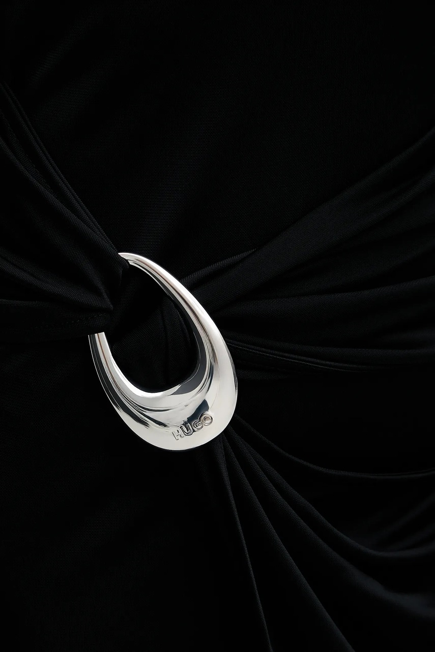 Сукня HUGO колір чорний maxi облягаюча 50554034