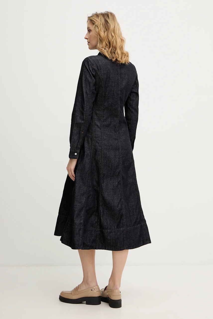 Джинсова сукня Tommy Hilfiger колір синій midi розкльошена WW0WW48520