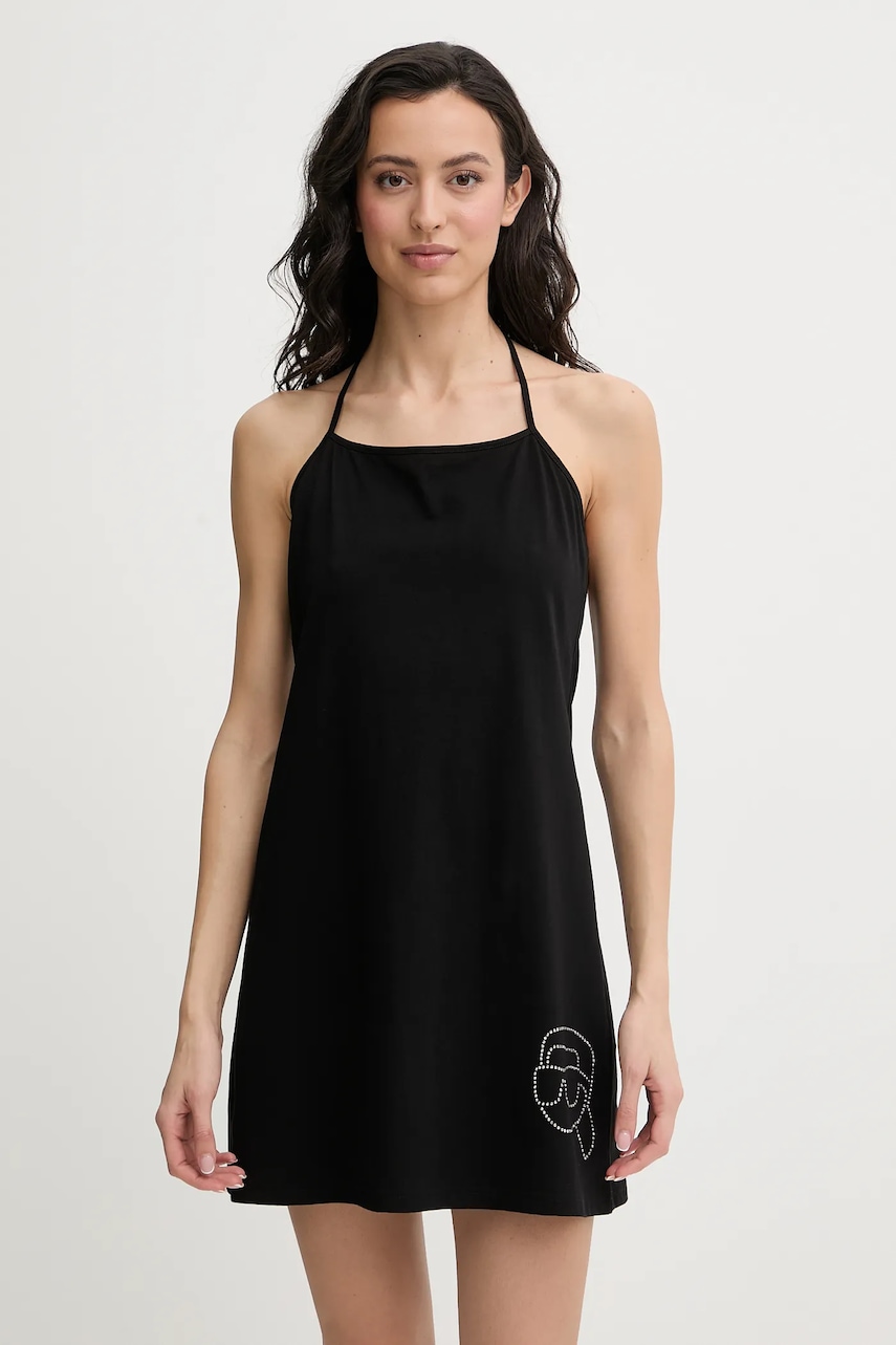 Karl Lagerfeld rochie de plajă din bumbac IKON