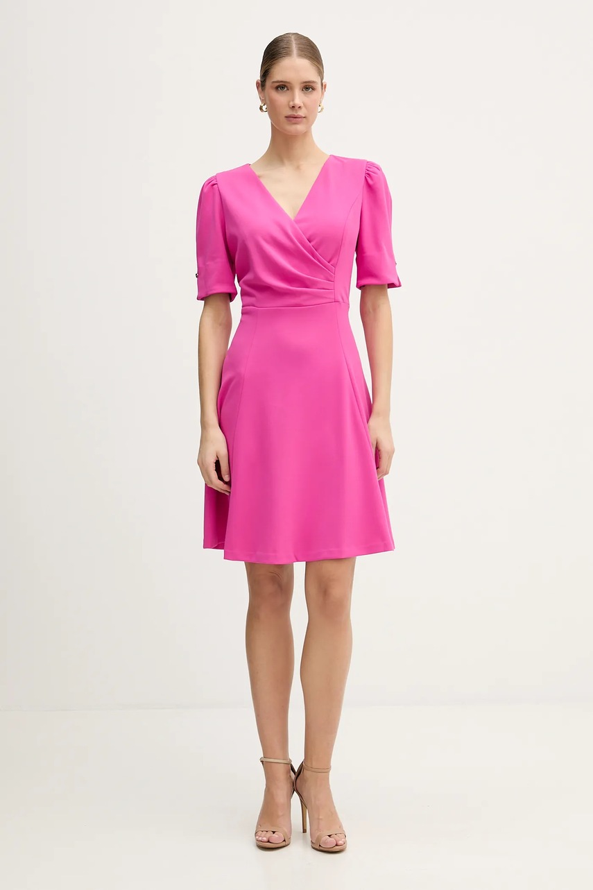 Dkny rochie culoarea violet, mini, evazati, DD6A127A
