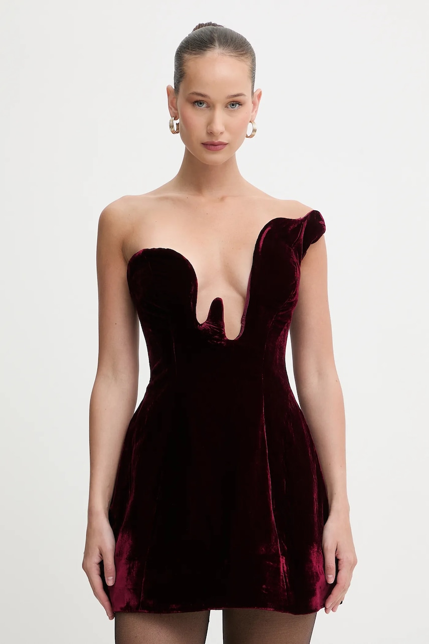 Bardot rochie de catifea