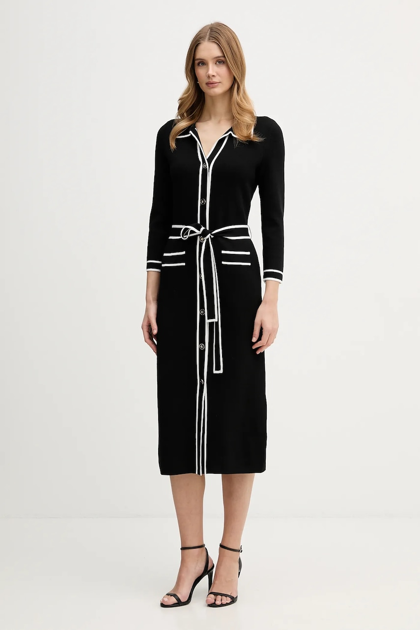 Joseph Ribkoff rochie culoarea negru, midi, drept, 261944