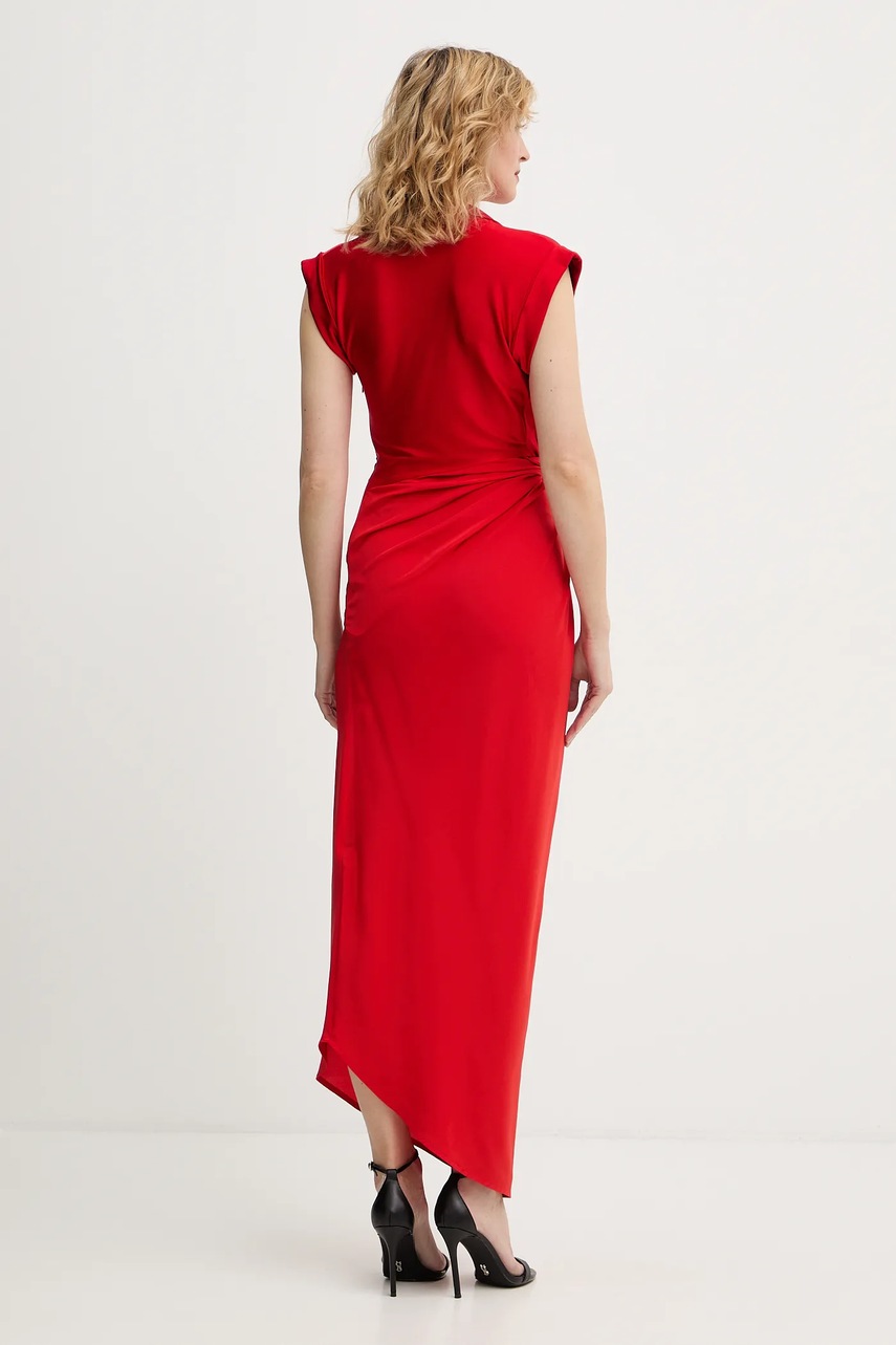 Сукня з додаванням шовку Victoria Beckham колір червоний maxi облягаюча 1126WDR006893A