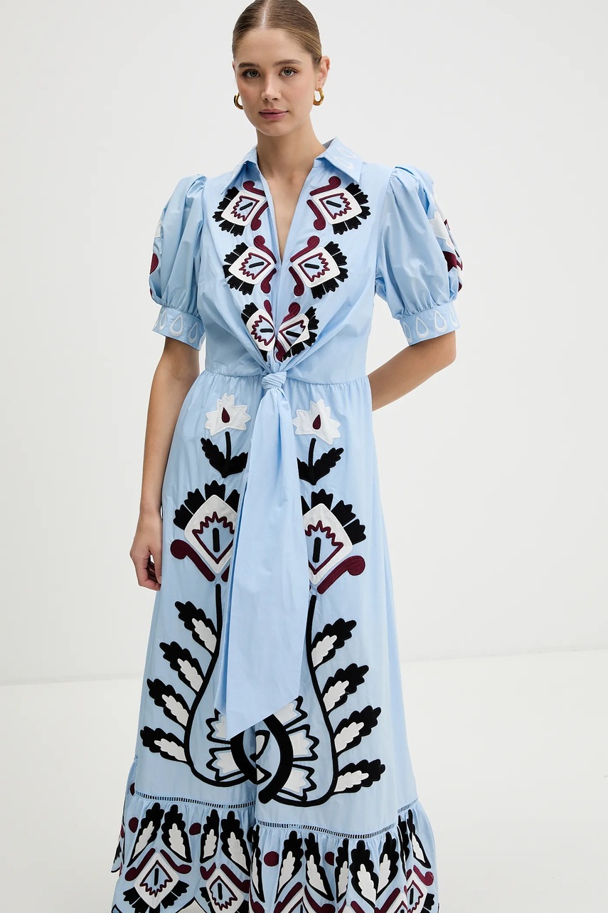 Бавовняна сукня Farm Rio maxi розкльошена 344655