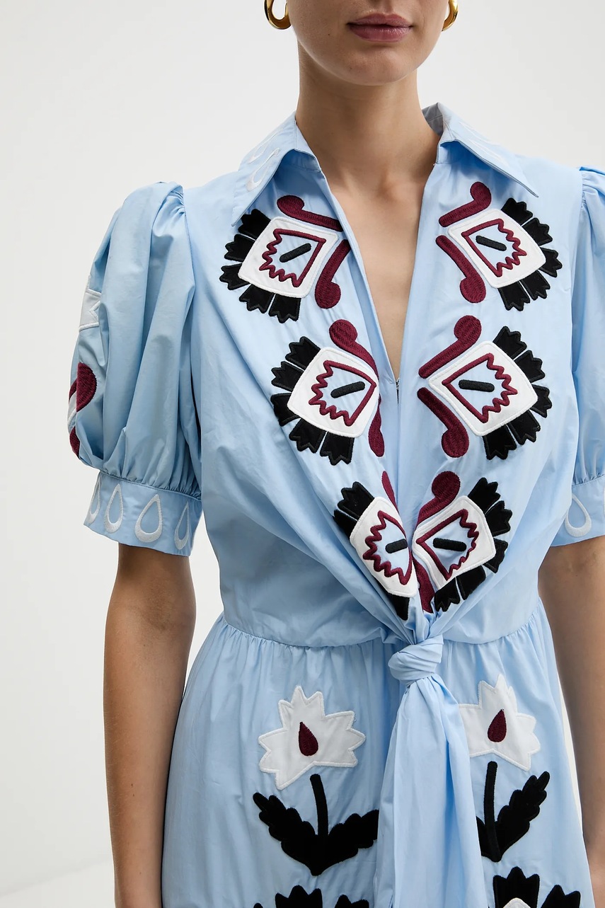 Бавовняна сукня Farm Rio maxi розкльошена 344655