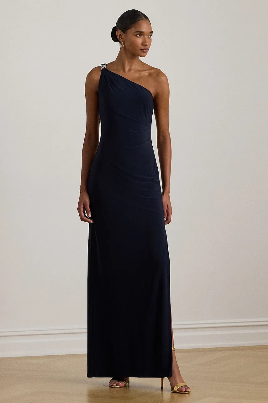 Levně Šaty Lauren Ralph Lauren tmavomodrá barva, maxi, přiléhavé, 253980922