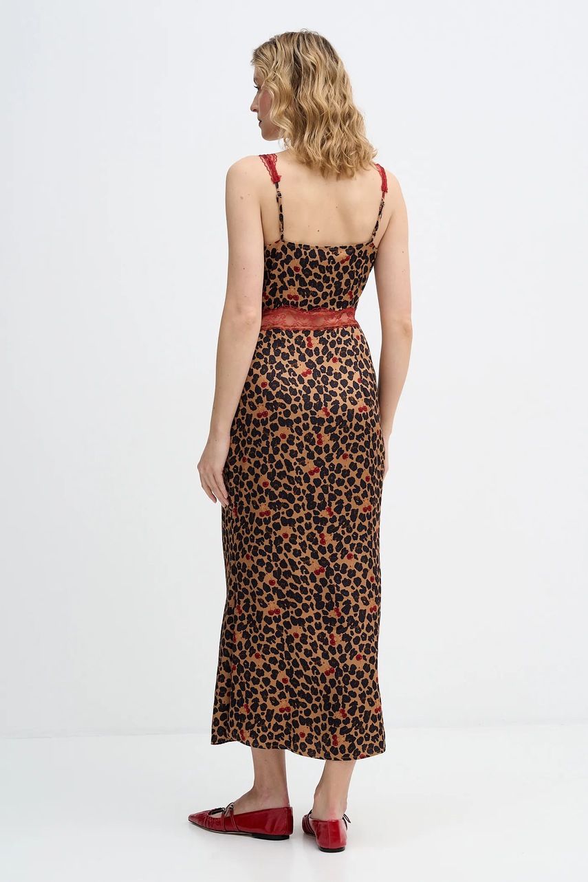 Сукня Never Fully Dressed Cherry Mimi колір коричневий maxi облягаюча NFDDR3266