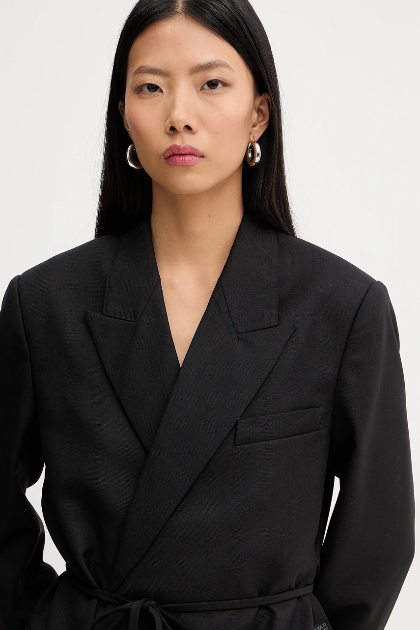 Сукня з додаванням вовни G-Star колір чорний mini пряма D28041-E200