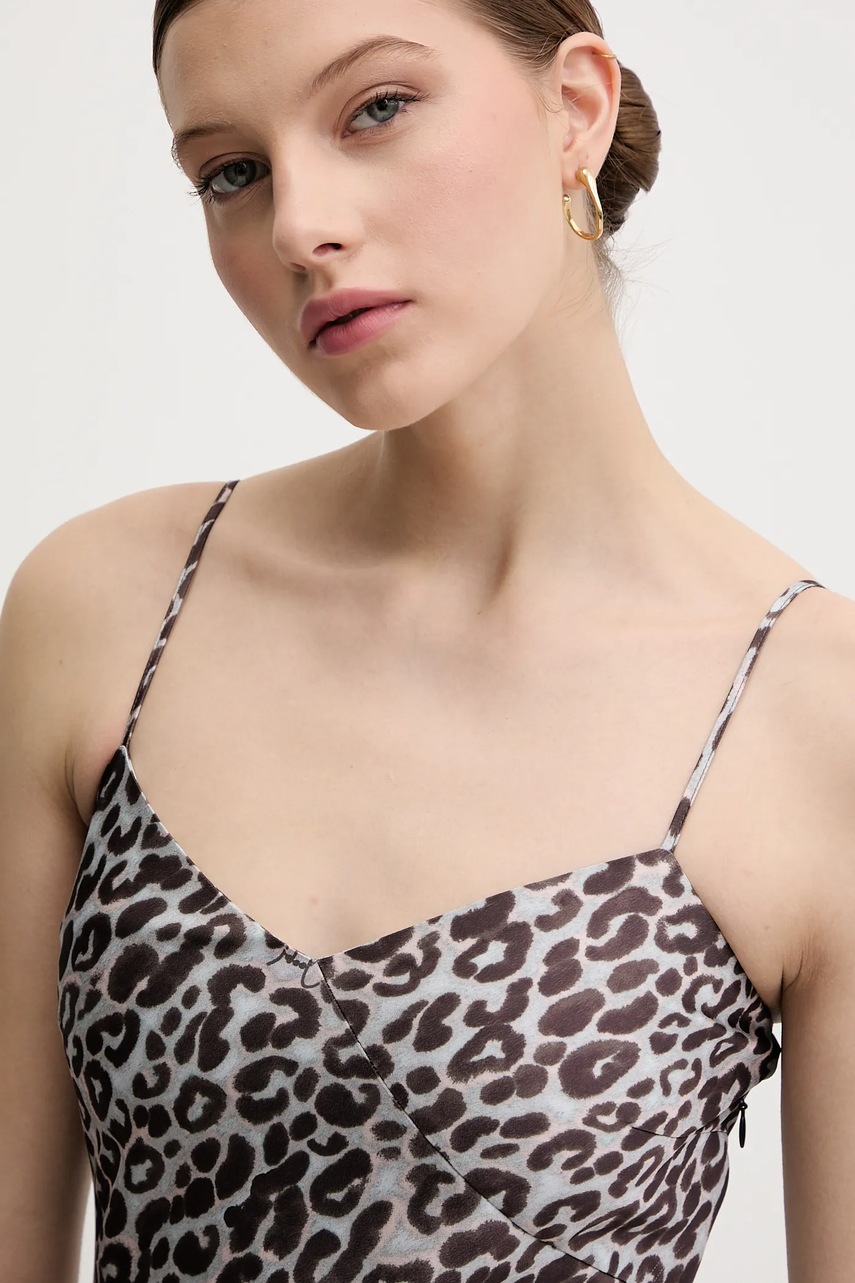 Сукня Joop! колір коричневий maxi розкльошена 30100720