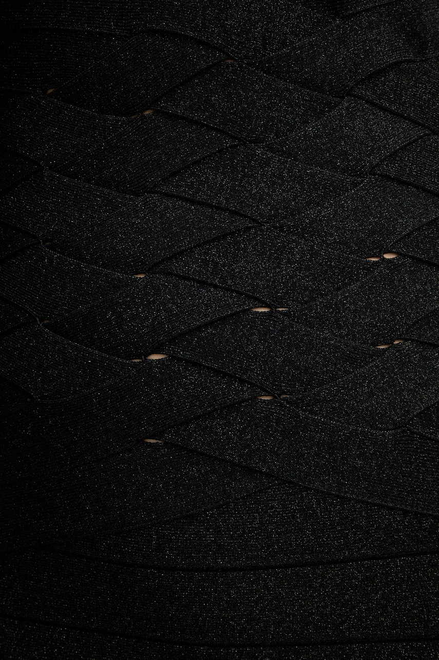 Сукня Herve Leger Maxine колір чорний maxi облягаюча HLM8551109