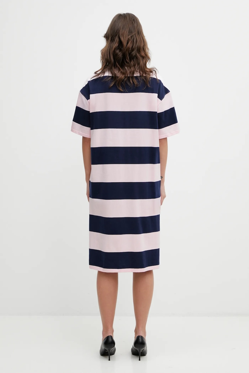 Bavlnené šaty Coperni Striped Polo