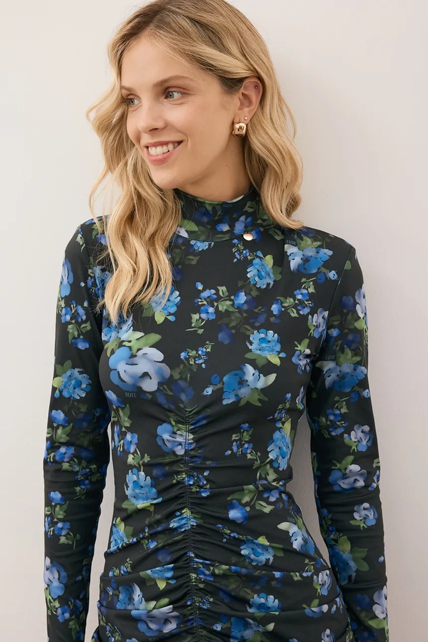 Сукня Bizuu BRIDGEE колір чорний midi облягаюча BRIDGEE CZARNY