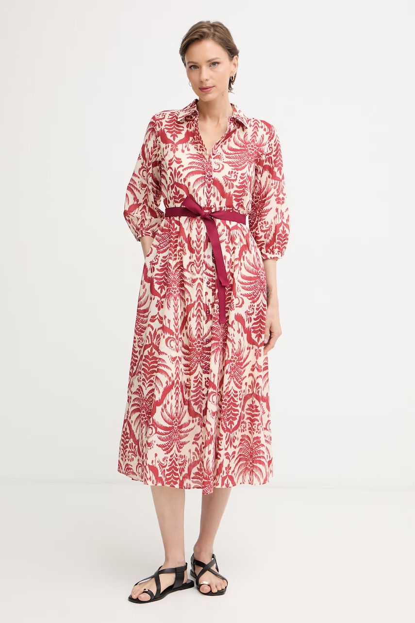 Levně iBlues košilové šaty bavlněné SALMO