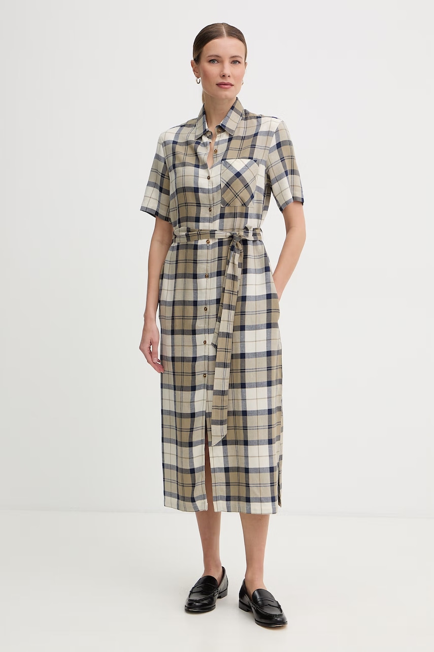 Barbour φόρεμα με λινό Fern