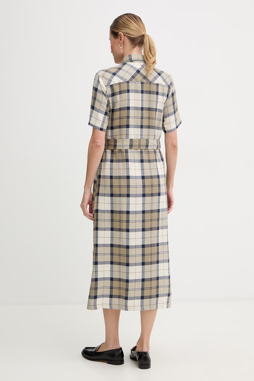 Barbour сукня з льоном Fern