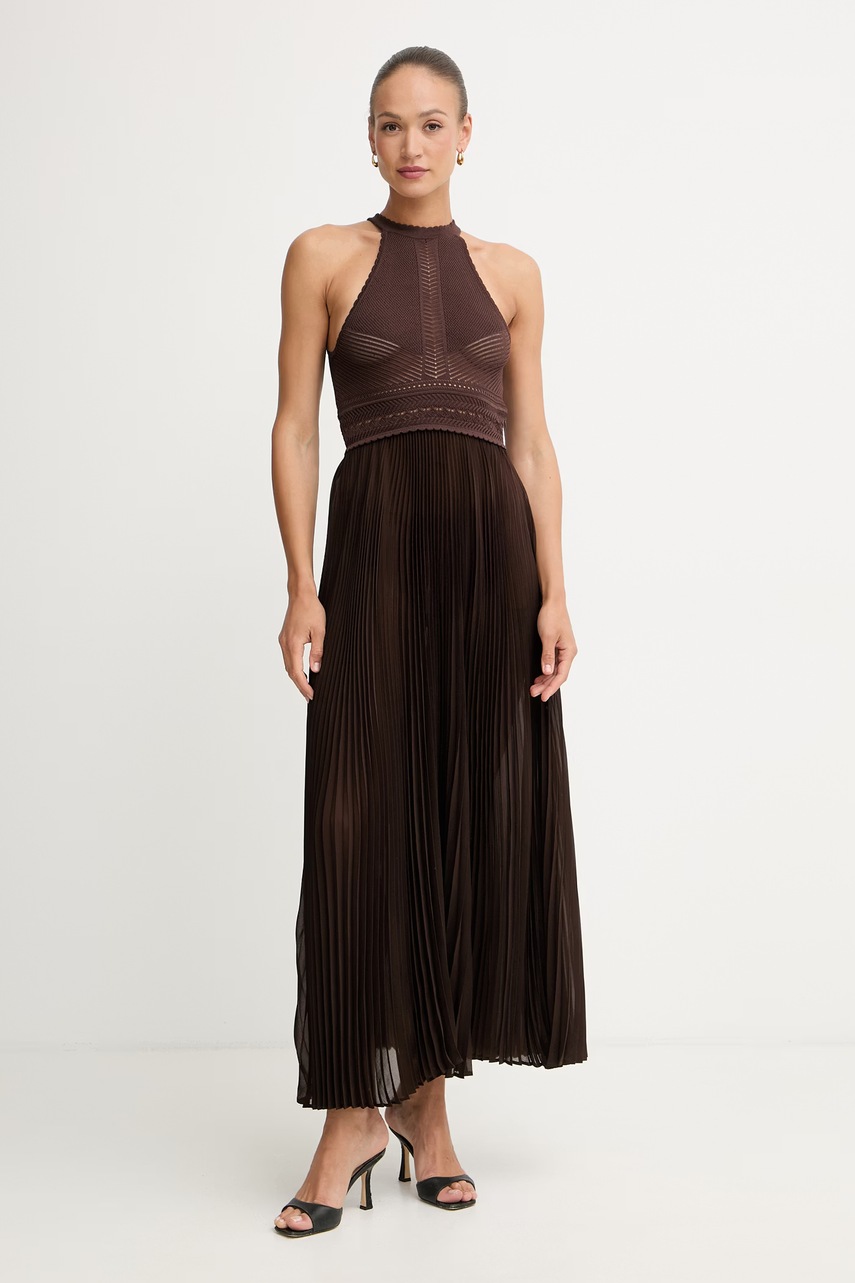 Twinset rochie plisată cu vâscoză