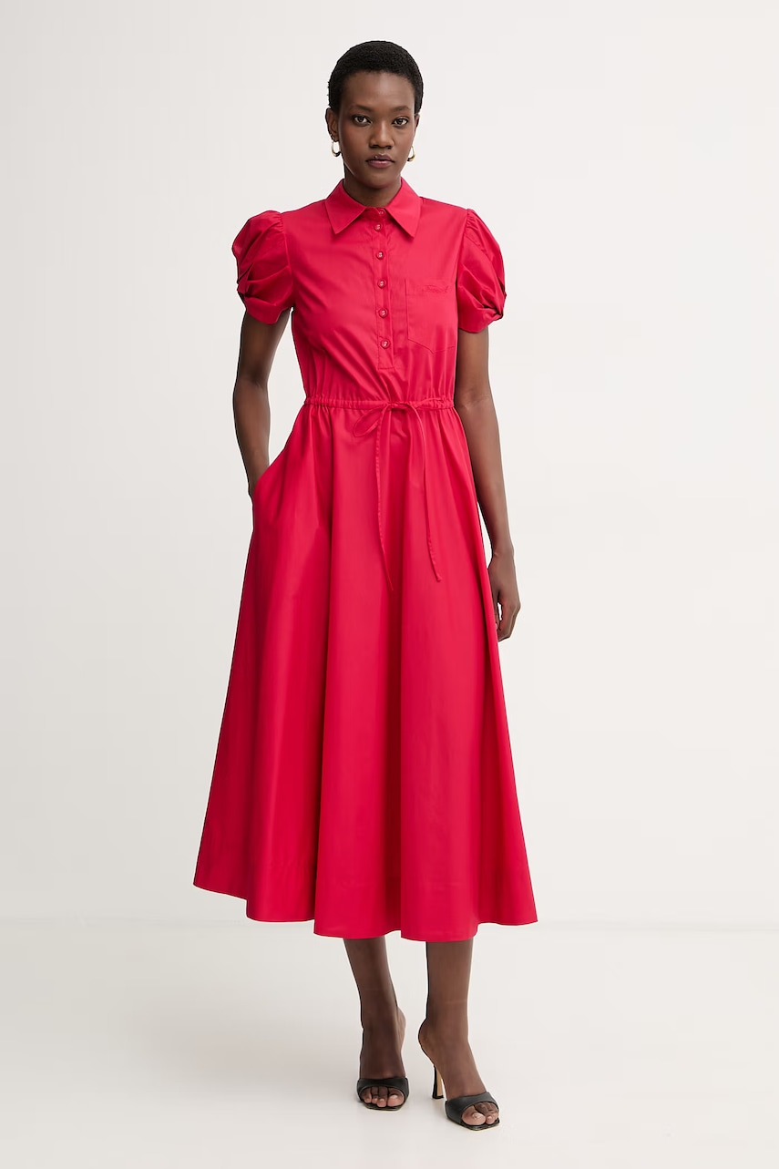 Twinset rochie din bumbac cu elastan