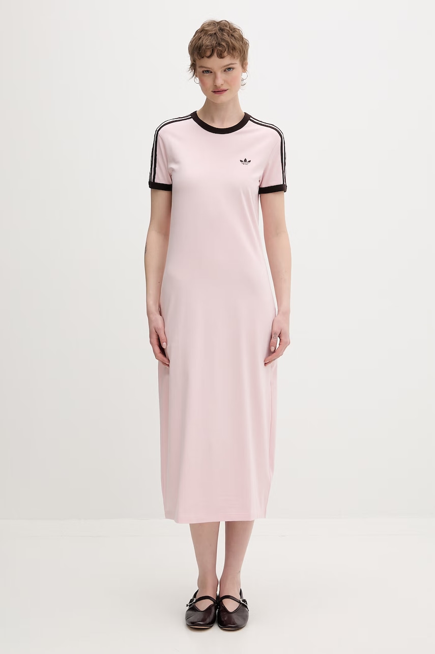 adidas Originals rochie bumbac cu elastan