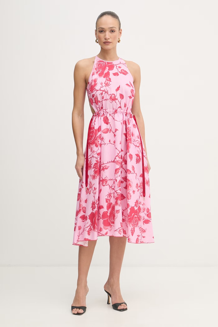 Fracomina rochie de vară cu amestec de in