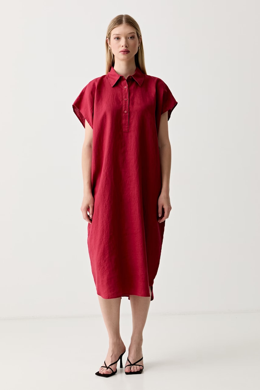 United Colors of Benetton sukienka letnia lniana
