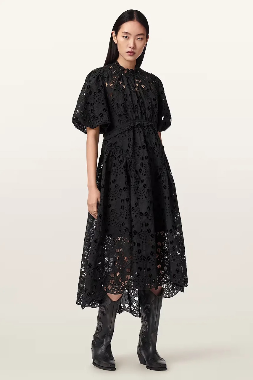 AllSaints rochie evazată ODETTE